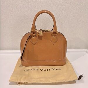 Louis Vuitton Vernis Alma BB Brown, Dust Bag and COA, may include matching walle